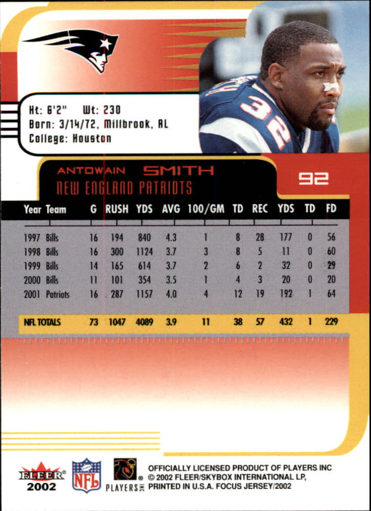 2002 Focus JE (Fleer) Football "Main Set" Cards - Picture 185 of 225