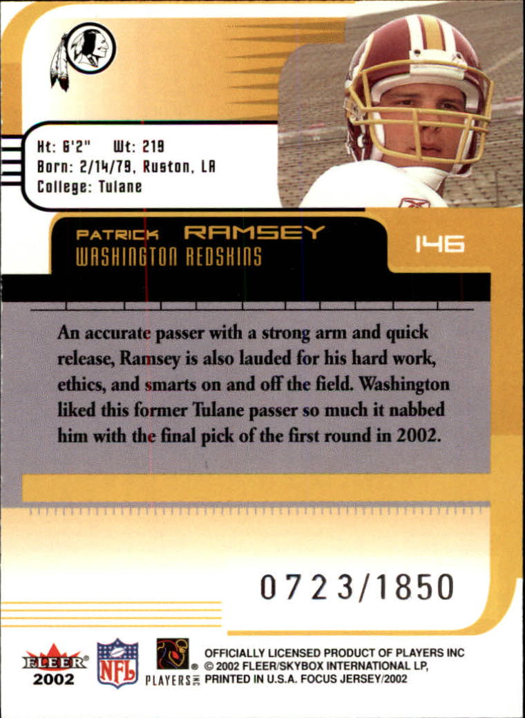 2002 Focus JE (Fleer) Football "Main Set" Cards - Picture 217 of 225