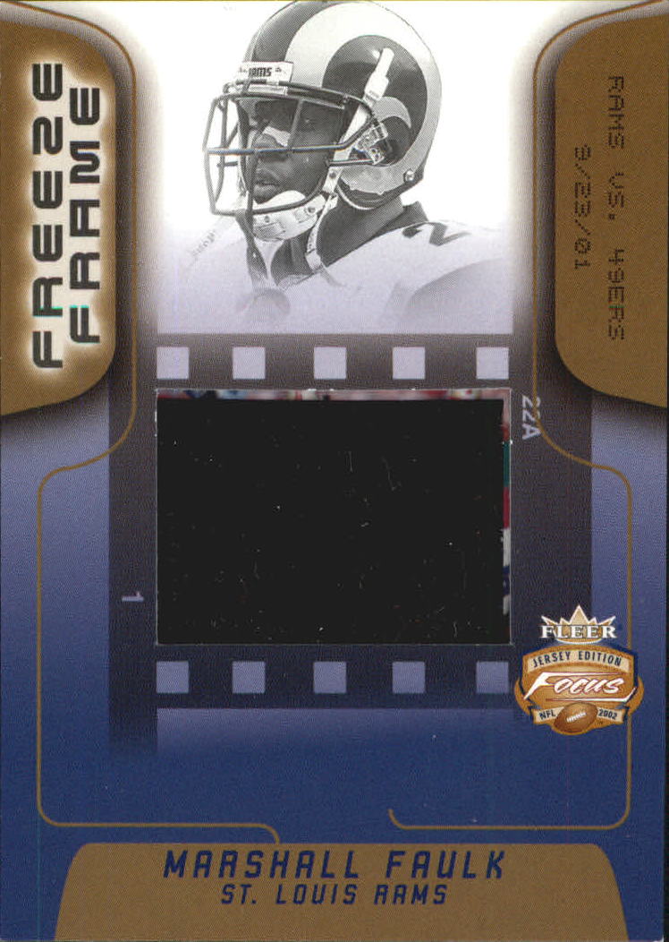 Marshall Faulk 2002 Fleer Focus Roy Collection 1994 Rookie Of The Year Patch