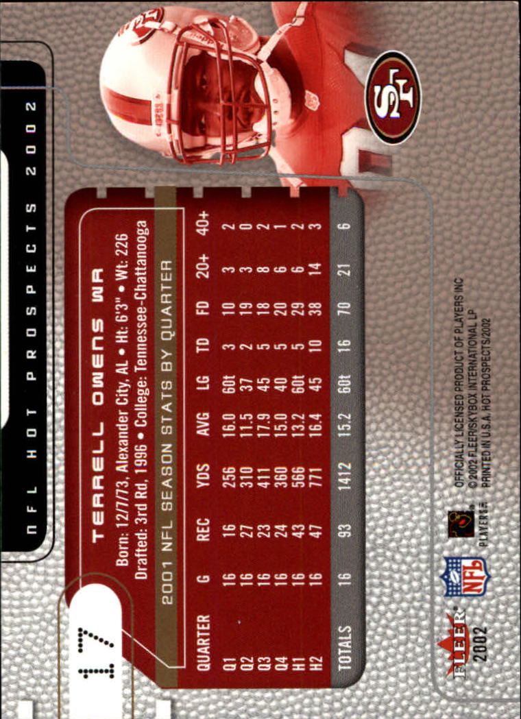 2002 Hot Prospects (Fleer) Football "Main Set" Cards - Picture 21 of 105
