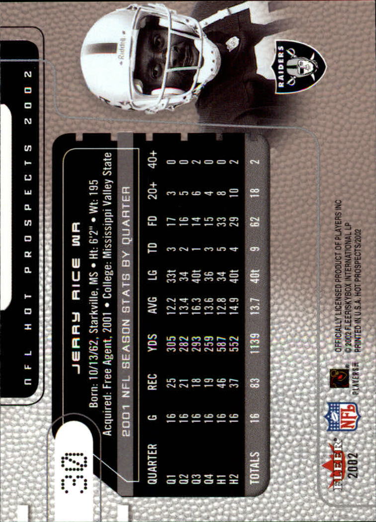 2002 Hot Prospects (Fleer) Football "Main Set" Cards - Picture 35 of 105