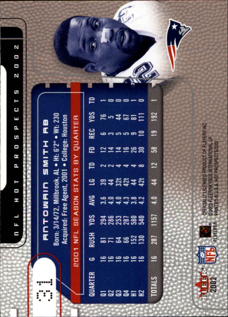 2002 Hot Prospects (Fleer) Football "Main Set" Cards - Picture 37 of 105