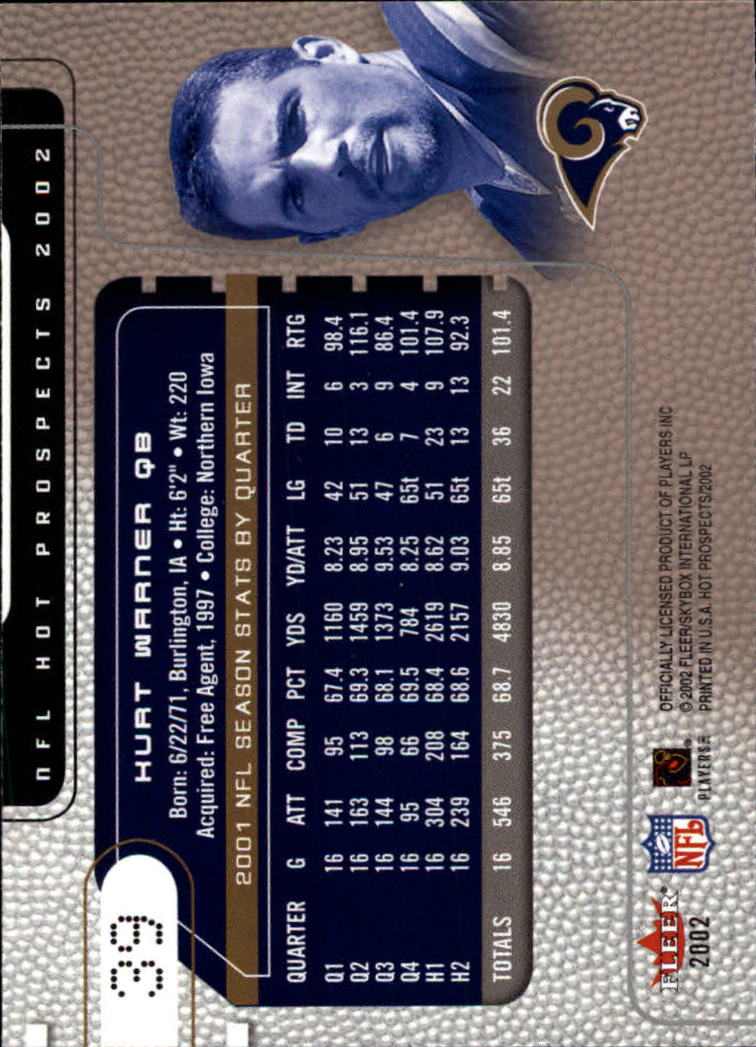 2002 Hot Prospects (Fleer) Football "Main Set" Cards - Picture 47 of 105