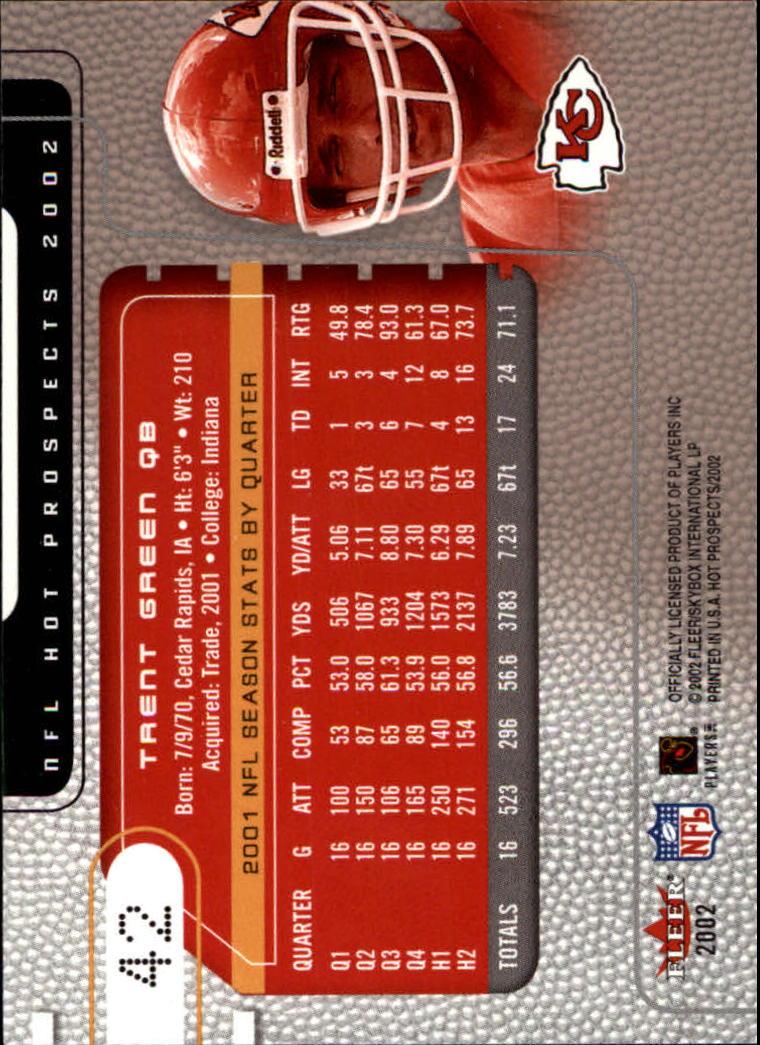 2002 Hot Prospects (Fleer) Football "Main Set" Cards - Picture 51 of 105