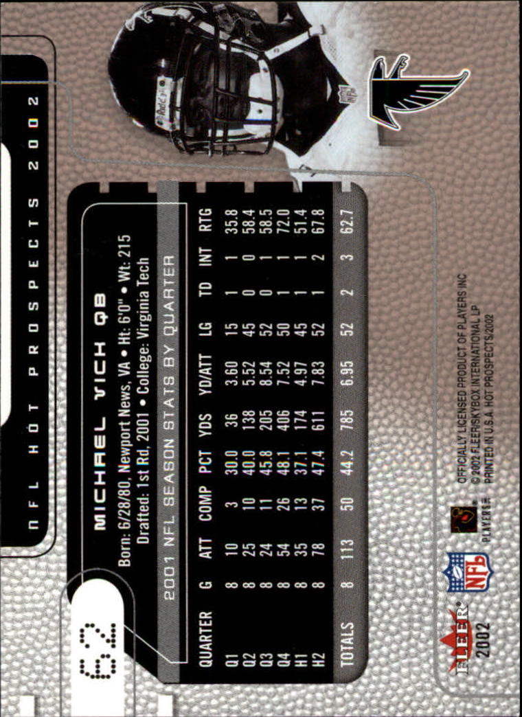 2002 Hot Prospects (Fleer) Football "Main Set" Cards - Picture 77 of 105