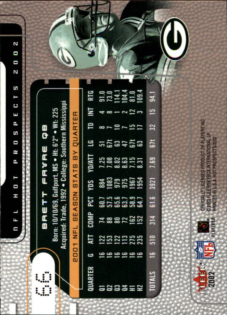 2002 Hot Prospects (Fleer) Football "Main Set" Cards - Picture 85 of 105