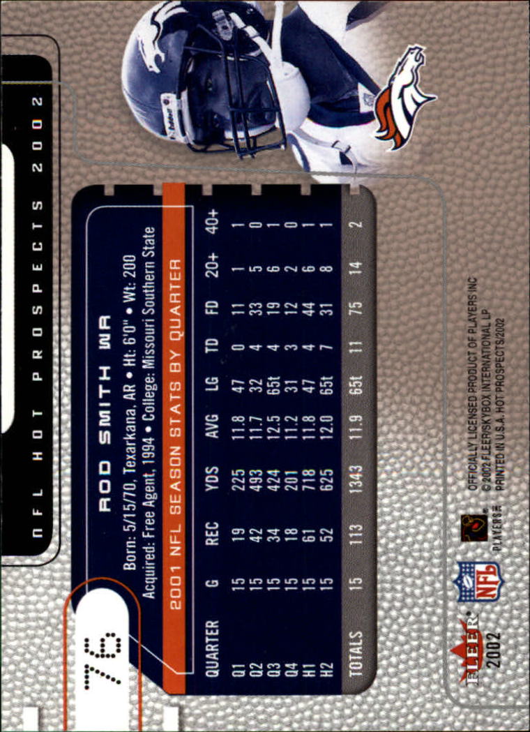2002 Hot Prospects (Fleer) Football "Main Set" Cards - Picture 99 of 105