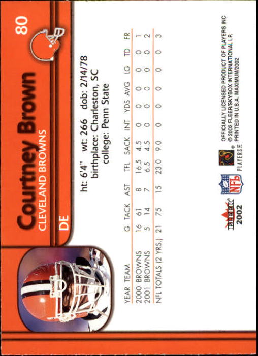 2002 Maximum (Fleer) Football "Main Set" Cards - Picture 13 of 53