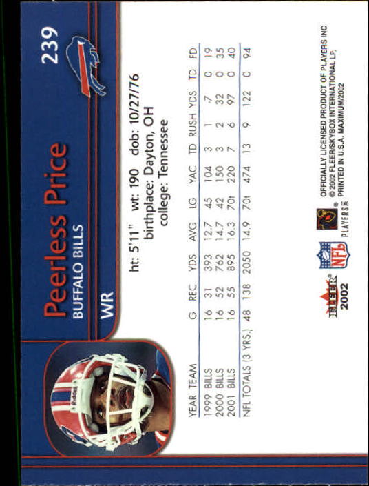 2002 Maximum (Fleer) Football "Main Set" Cards - Picture 41 of 53
