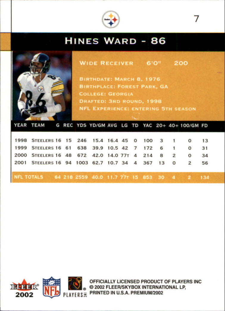 2002 Premium (Fleer) Football "Main Set" Cards - Picture 11 of 177