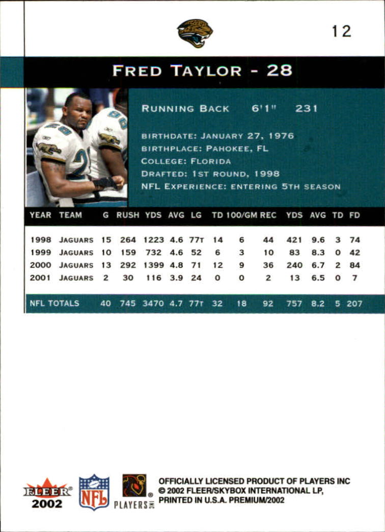 2002 Premium (Fleer) Football "Main Set" Cards - Picture 17 of 177