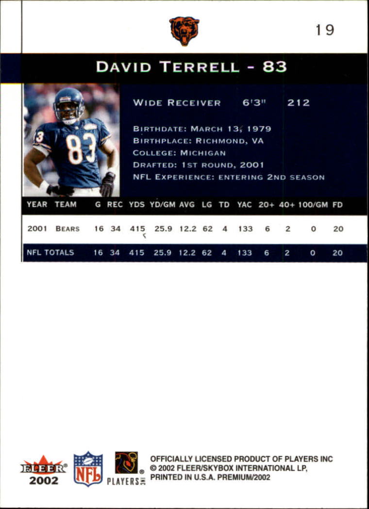 2002 Premium (Fleer) Football "Main Set" Cards - Picture 27 of 177