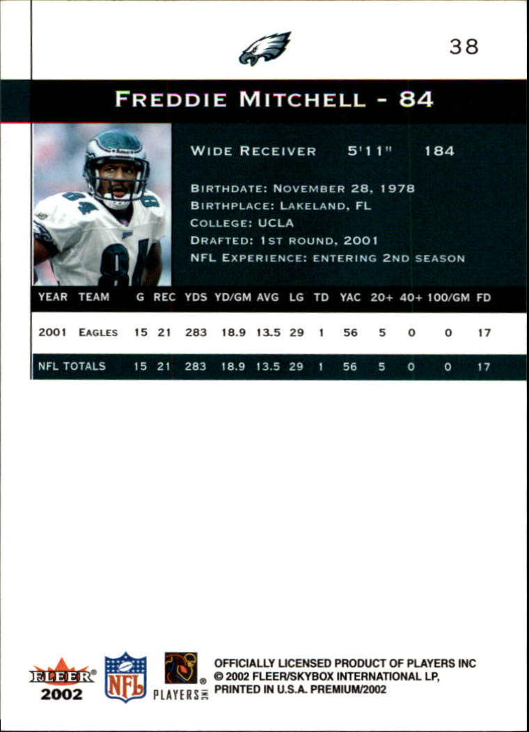 2002 Premium (Fleer) Football "Main Set" Cards - Picture 51 of 177