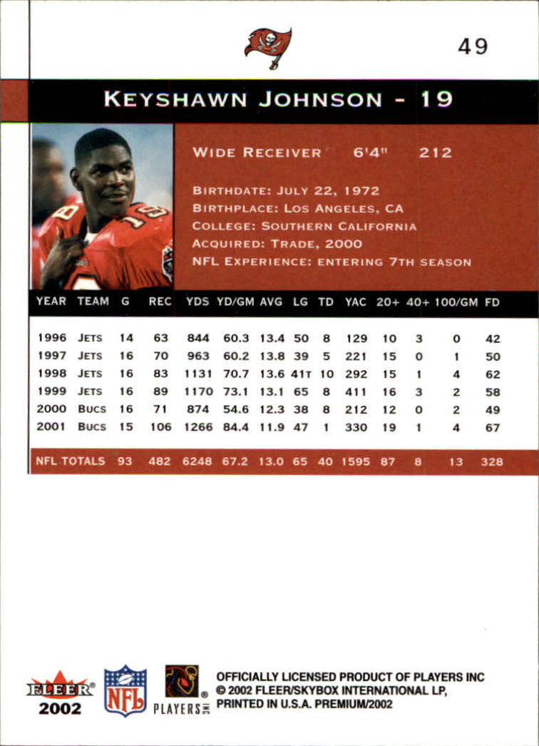 2002 Premium (Fleer) Football "Main Set" Cards - Picture 65 of 177