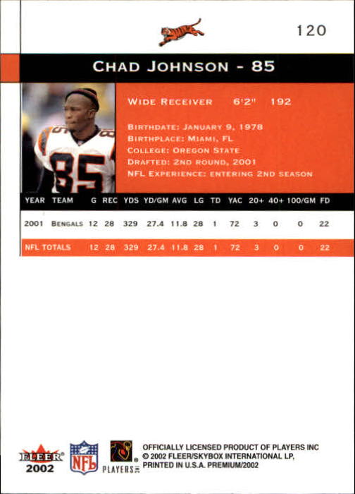 2002 Premium (Fleer) Football "Main Set" Cards - Picture 129 of 177