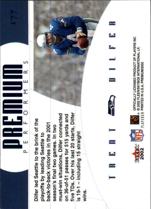 2002 Premium (Fleer) Football "Main Set" Cards - Picture 151 of 177