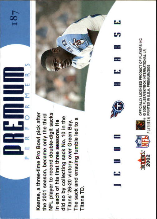 2002 Premium (Fleer) Football "Main Set" Cards - Picture 163 of 177