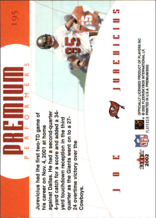 2002 Premium (Fleer) Football "Main Set" Cards - Picture 171 of 177