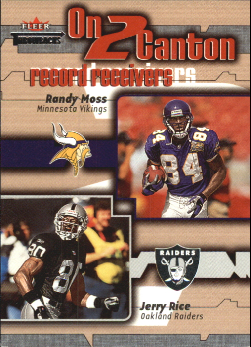 2002 Fleer Throwbacks On 2 Canton #4 Randy Moss/Jerry Rice