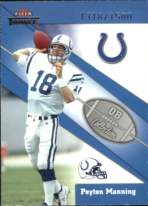 2002 Fleer Throwbacks QB Collection #8 Peyton Manning