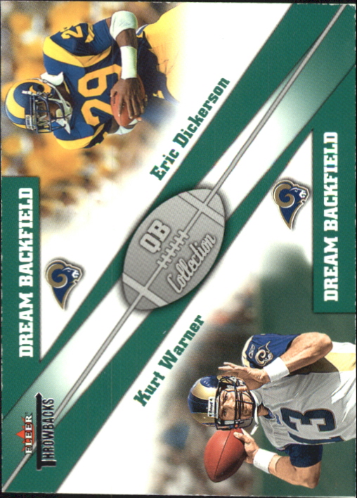 2002 Fleer Throwbacks QB Collection Dream Backfield #3 Kurt Warner/Eric Dickerson