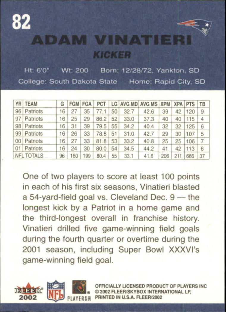 A8924- 2002 Fleer Tradition Fußball Karte #S 1-200 -du Pick- 15 + Free US Schiff - Bild 149 von 365