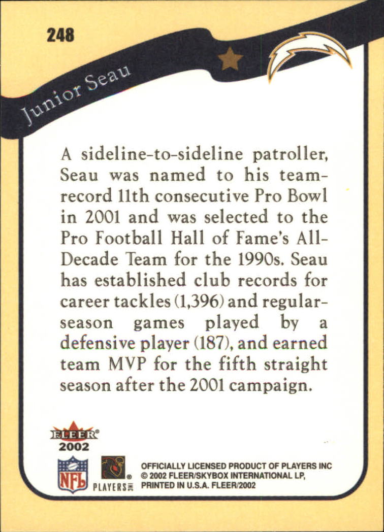 2002 Tradition (Fleer) Football "Main Set" Cards - Picture 105 of 159