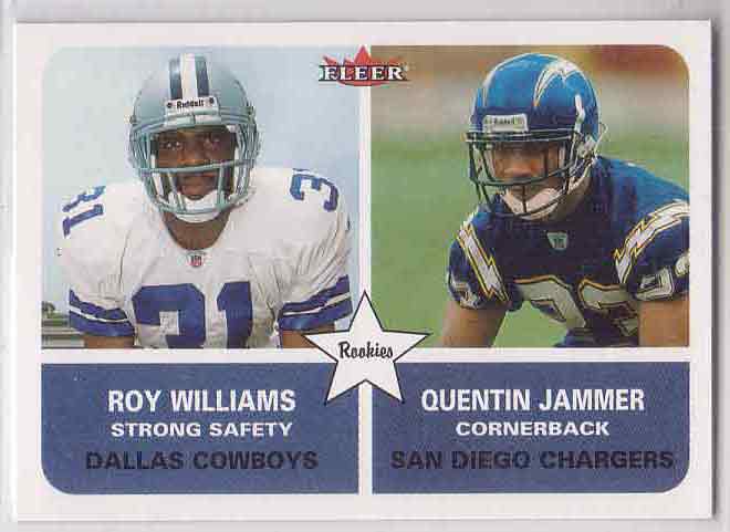 2002 Fleer Tradition #277 Quentin Jammer RC/Roy Williams RC