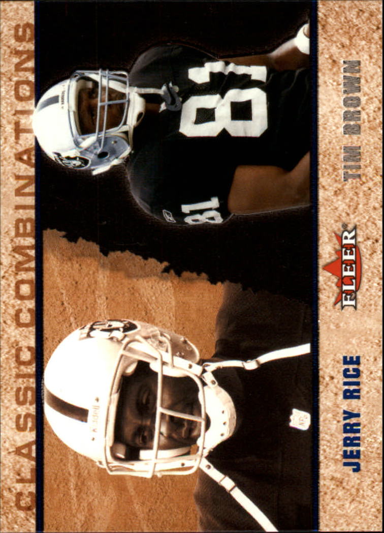 2002 Fleer Tradition Classic Combinations Hobby #8 Jerry Rice/Tim Brown