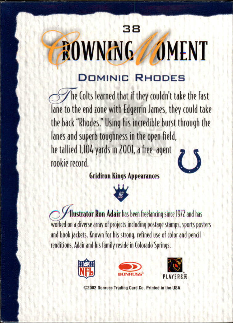 A8900- 2002 Gridiron Kings Bronze Football Cards -You Pick- 15+ FREE US SHIP - Picture 77 of 324