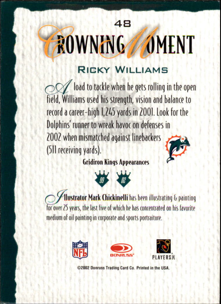 A8900- 2002 Gridiron Kings Bronze Football Cards -You Pick- 15+ FREE US SHIP - Picture 97 of 324