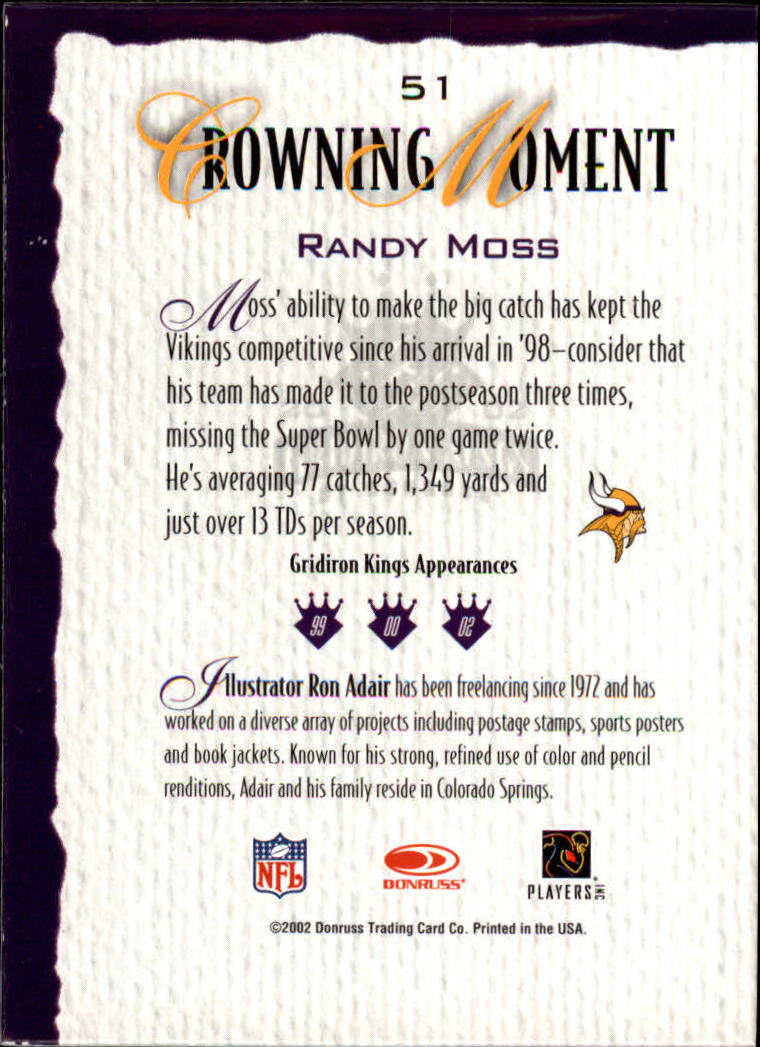 A8900- 2002 Gridiron Kings Bronze Football Cards -You Pick- 15+ FREE US SHIP - Picture 103 of 324