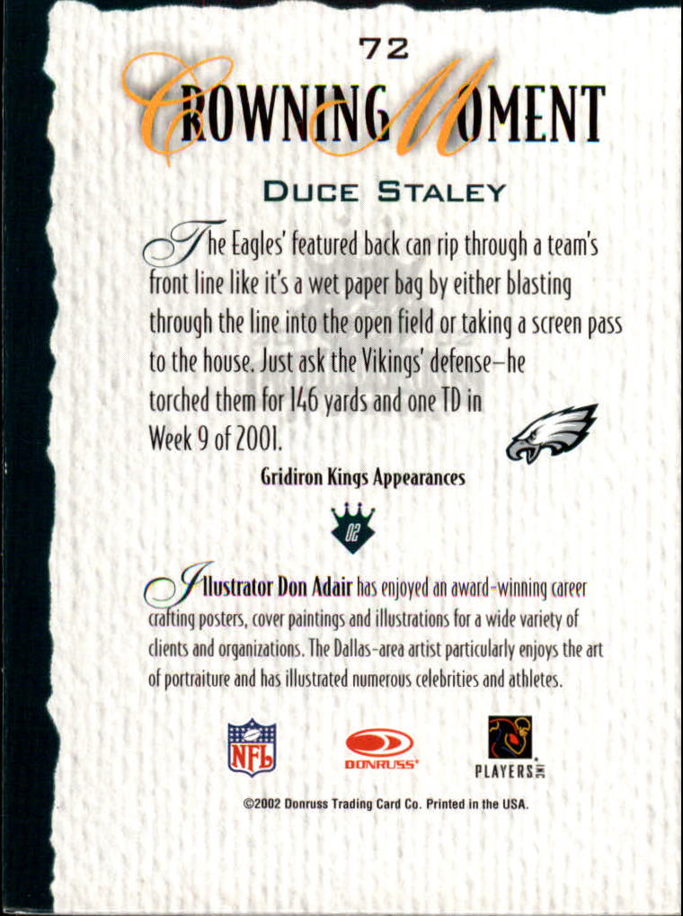 A8900- 2002 Gridiron Kings Bronze Football Cards -You Pick- 15+ FREE US SHIP - Picture 136 of 324