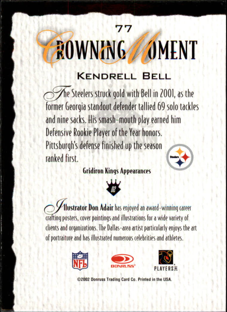 A8900- 2002 Gridiron Kings Bronze Football Cards -You Pick- 15+ FREE US SHIP - Picture 145 of 324