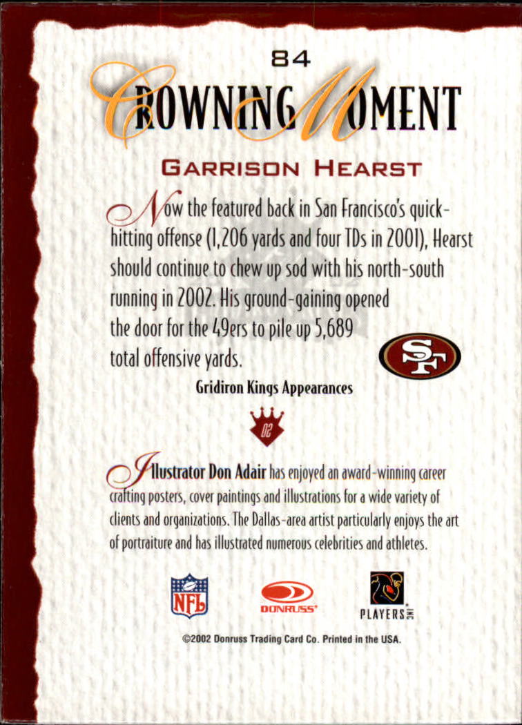 A8900- 2002 Gridiron Kings Bronze Football Cards -You Pick- 15+ FREE US SHIP - Picture 159 of 324