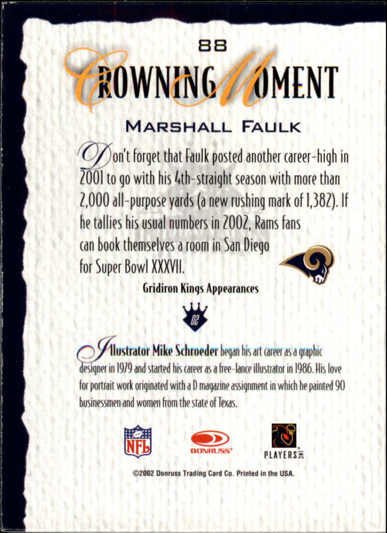 A8900- 2002 Gridiron Kings Bronze Football Cards -You Pick- 15+ FREE US SHIP - Picture 167 of 324