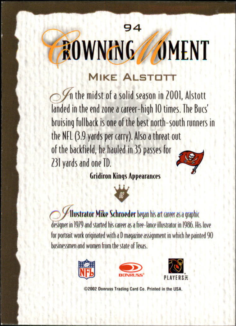 A8900- 2002 Gridiron Kings Bronze Football Cards -You Pick- 15+ FREE US SHIP - Picture 173 of 324