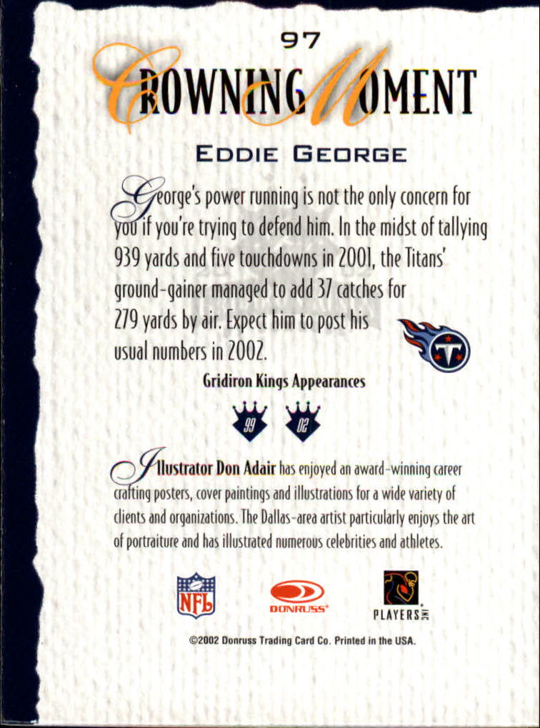 A8900- 2002 Gridiron Kings Bronze Football Cards -You Pick- 15+ FREE US SHIP - Picture 179 of 324