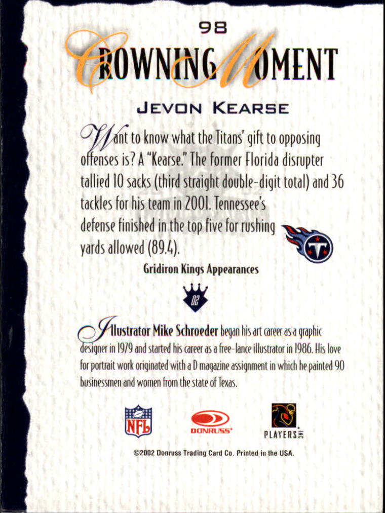 A8900- 2002 Gridiron Kings Bronze Football Cards -You Pick- 15+ FREE US SHIP - Picture 181 of 324