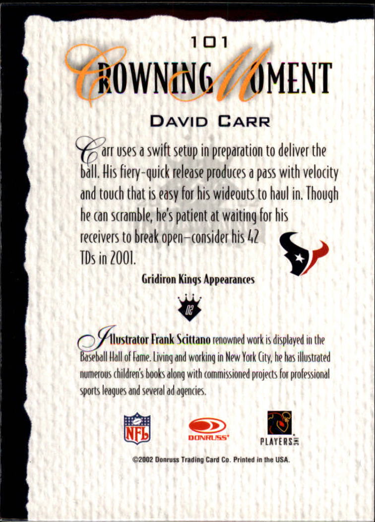 A8900- 2002 Gridiron Kings Bronze Football Cards -You Pick- 15+ FREE US SHIP - Picture 187 of 324