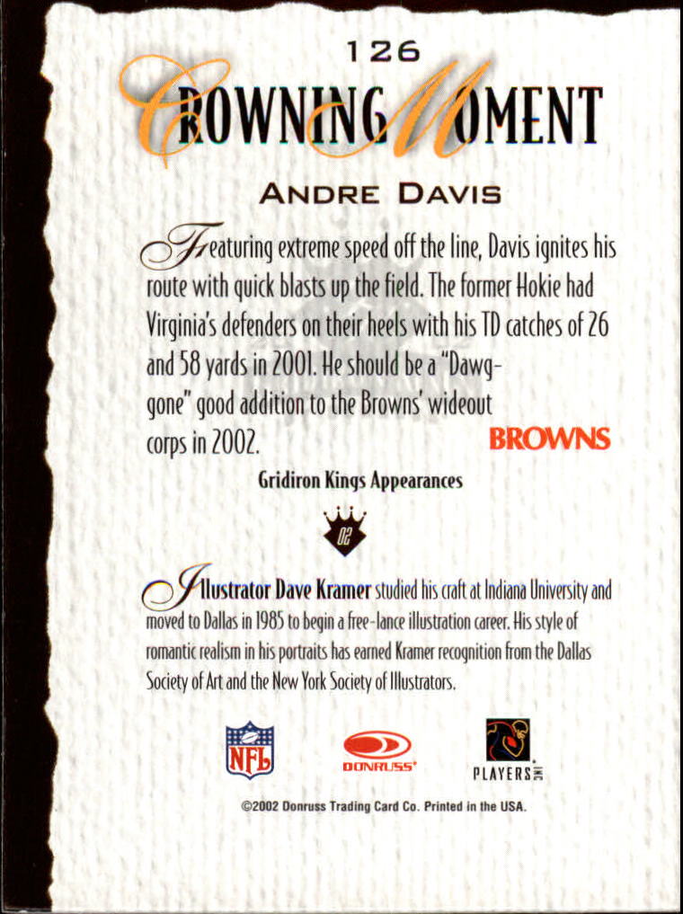 A8900- 2002 Gridiron Kings Bronze Football Cards -You Pick- 15+ FREE US SHIP - Picture 237 of 324