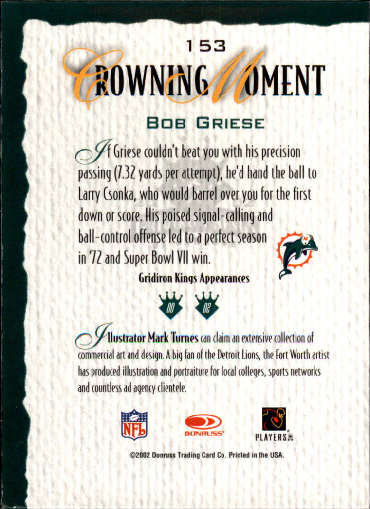 A8900- 2002 Gridiron Kings Bronze Football Cards -You Pick- 15+ FREE US SHIP - Picture 286 of 324