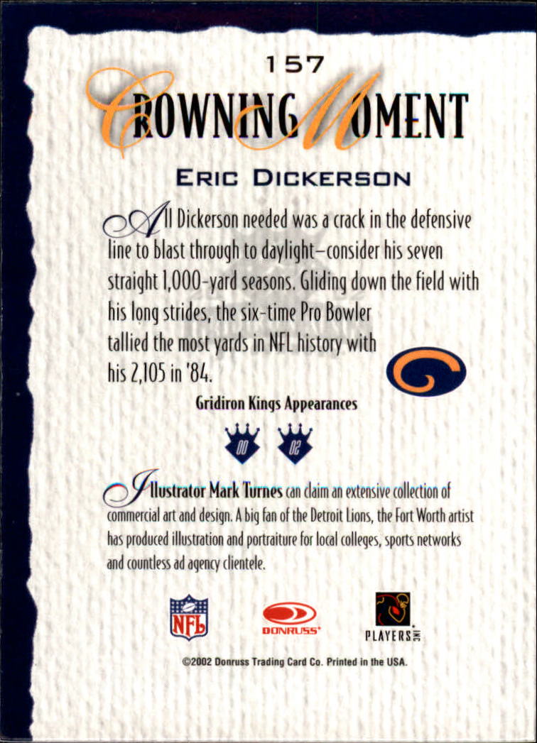 A8900- 2002 Gridiron Kings Bronze Football Cards -You Pick- 15+ FREE US SHIP - Picture 291 of 324