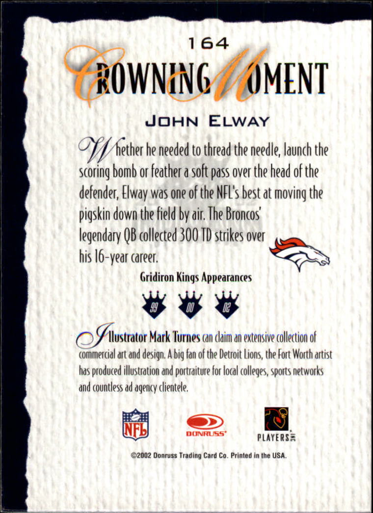 A8900- 2002 Gridiron Kings Bronze Football Cards -You Pick- 15+ FREE US SHIP - Picture 305 of 324