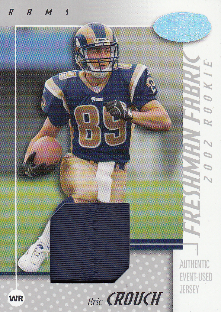 2002 Leaf Certified #106 Eric Crouch JSY RC