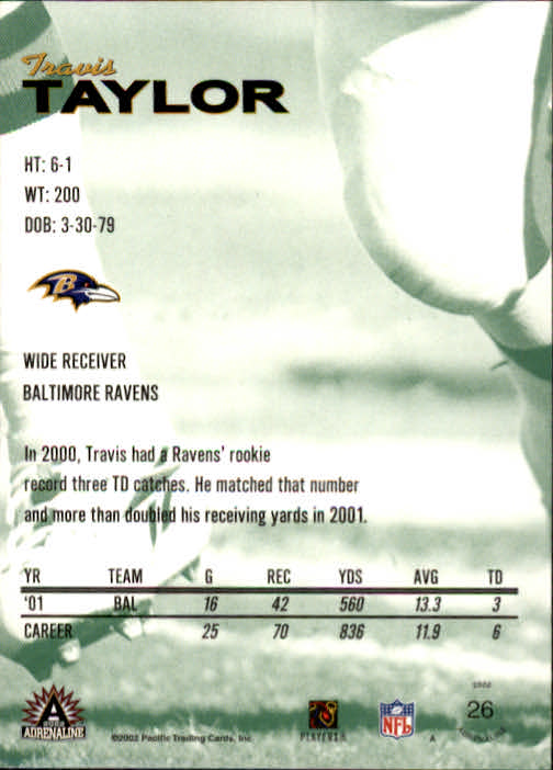 B4841- 2002 Pacific Adrenaline FB #s 1-200 +Rookies -You Pick- 15+ FREE US SHIP - Picture 47 of 336