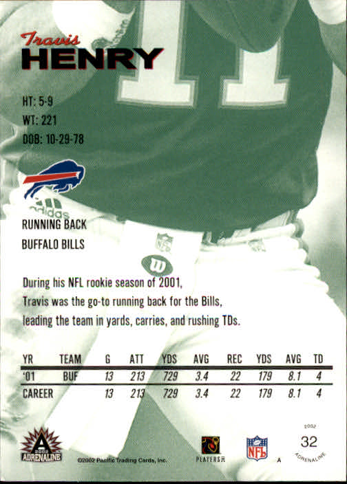 B4841- 2002 Pacific Adrenaline FB #s 1-200 +Rookies -You Pick- 15+ FREE US SHIP - Picture 55 of 336