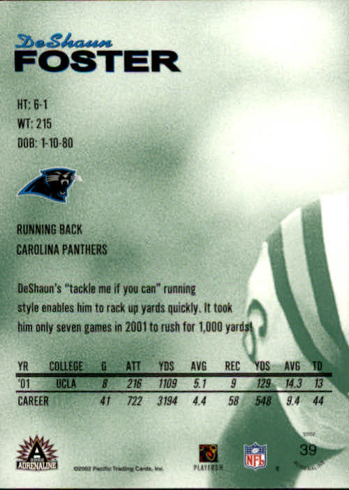 B4841- 2002 Pacific Adrenaline FB #s 1-200 +Rookies -You Pick- 15+ FREE US SHIP - Picture 65 of 336