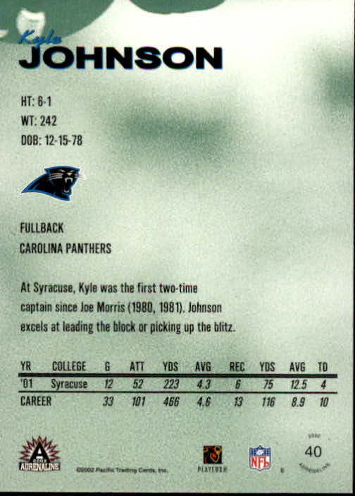 B4841- 2002 Pacific Adrenaline FB #s 1-200 +Rookies -You Pick- 15+ FREE US SHIP - Picture 67 of 336