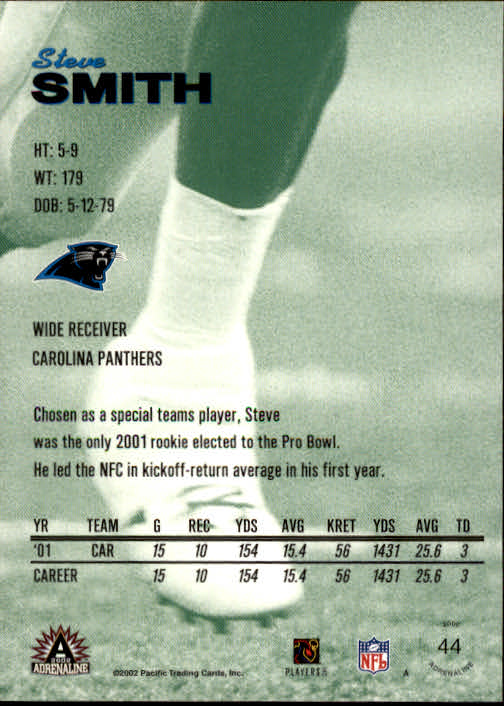 B4841- 2002 Pacific Adrenaline FB #s 1-200 +Rookies -You Pick- 15+ FREE US SHIP - Picture 72 of 336